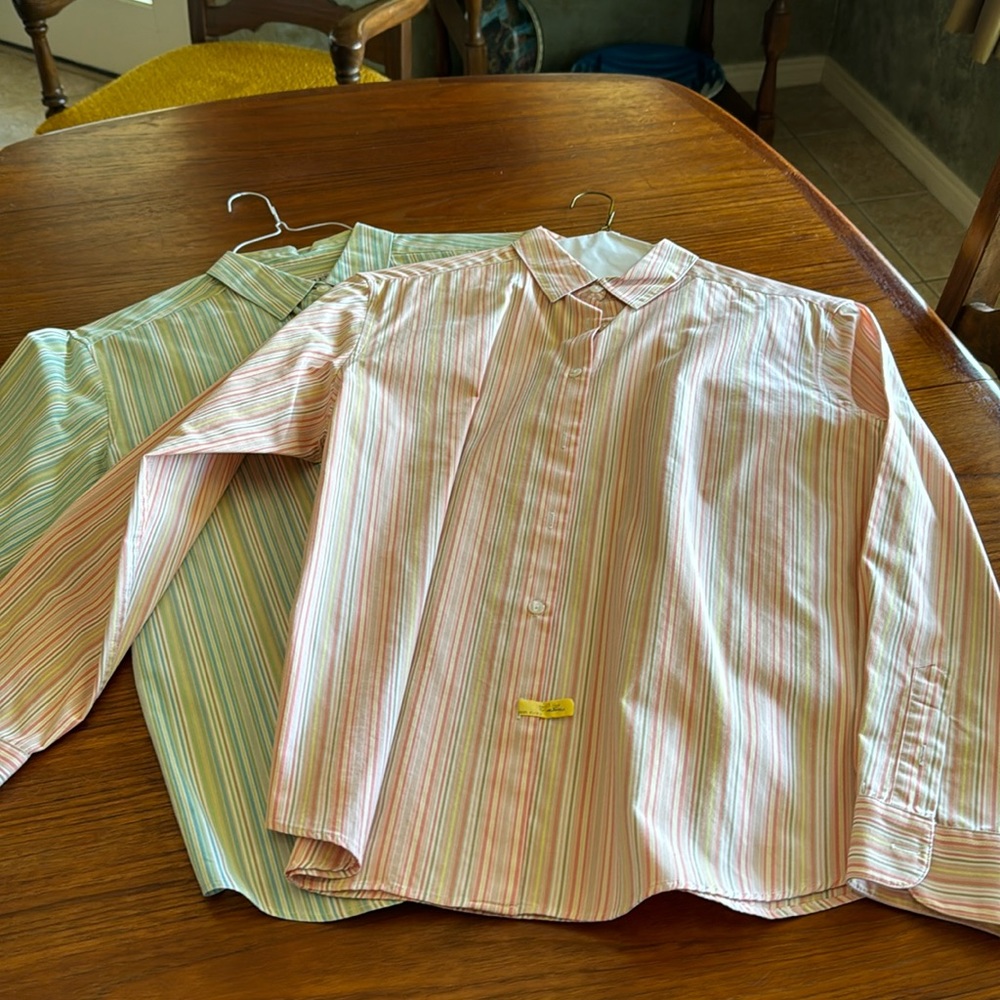 Pendleton Striped L/S Button-Up Cotton Shirts Lar… - image 1